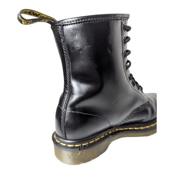 DR. MARTENS 1460 Black Smooth Leather Combat Boot Size 7 - Picture 10 of 11